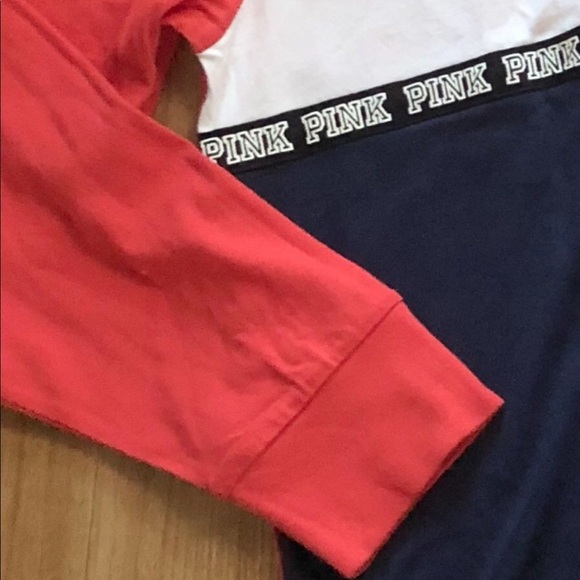 NWT PINK Rugby Logo Collared Shirt LARGE/XL Retails $50 - Picture 8 of 9